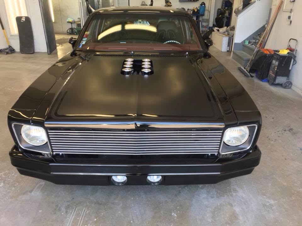 Blacked-out pro-touring muscle car built at JC AutoWorks